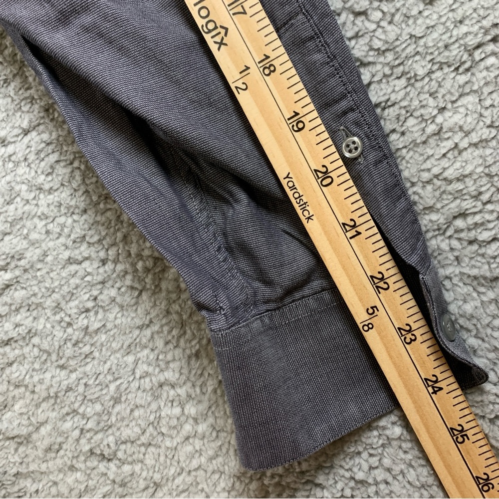 PRINCIPE Shirt Men's 46-18 (34/35) Long Sleeve Button‎ Up Extra Fine Gray -Flaw* - Picture 8 of 10